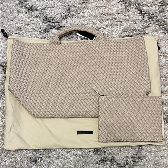 Naghedi St Barths Large tote bag. Ecru. Cream. Tan. New with tags. - Picture 2 of 5